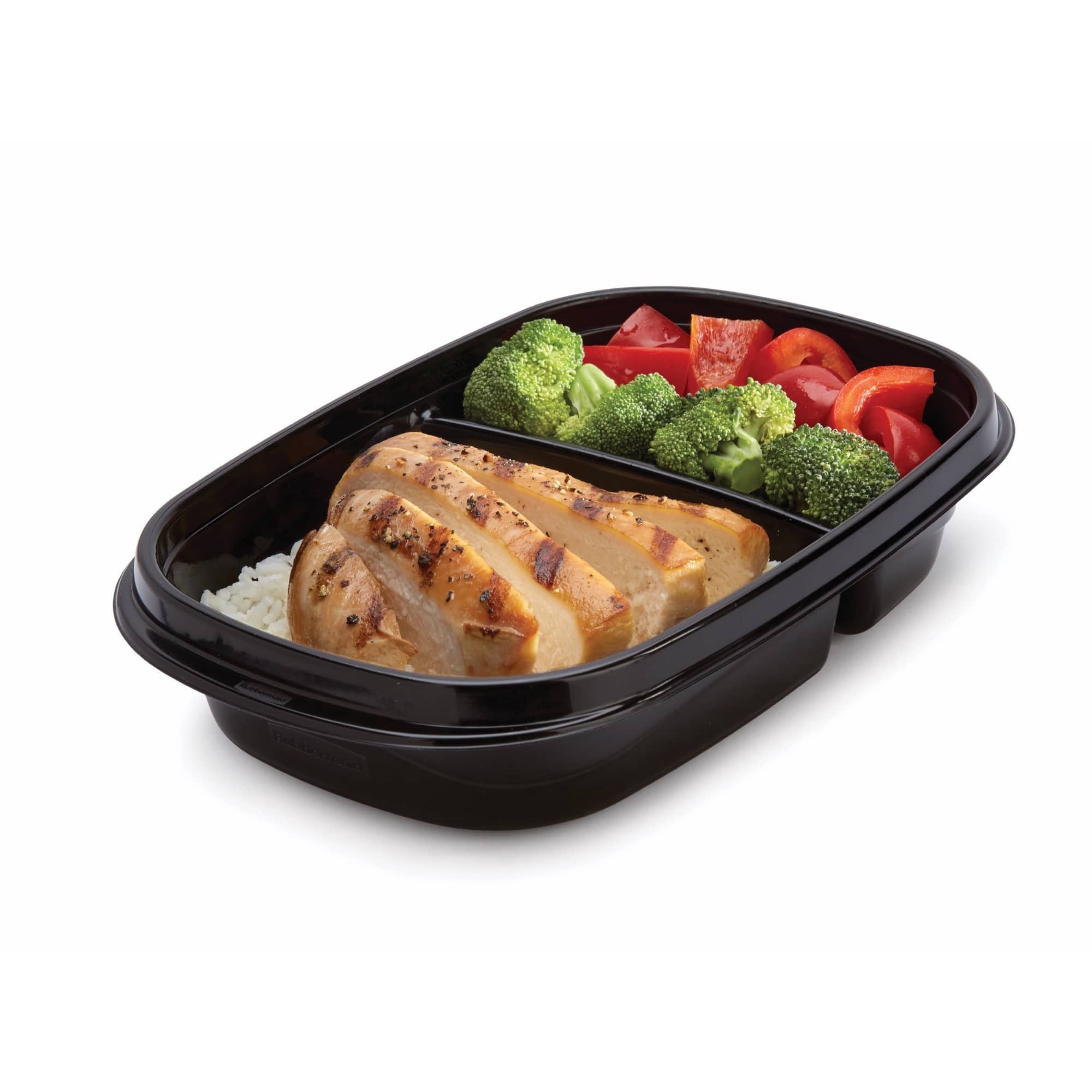 Rubbermaid TakeAlongs - 3.7 Cups, Meal Prep Food Storage Container with Built-In Divider (Includes 10 Containers + 10 Lids)