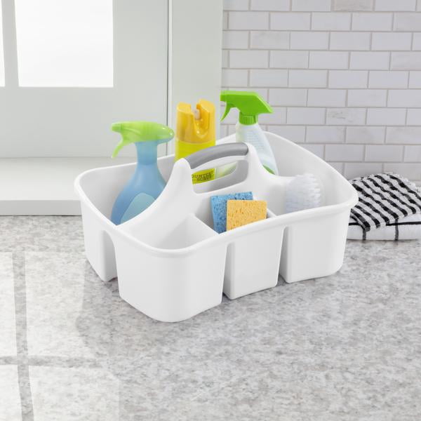 Sterilite Divided Ultra Caddy - Easy Carry, Handy Plastic Utility Storage, White, 1 Count