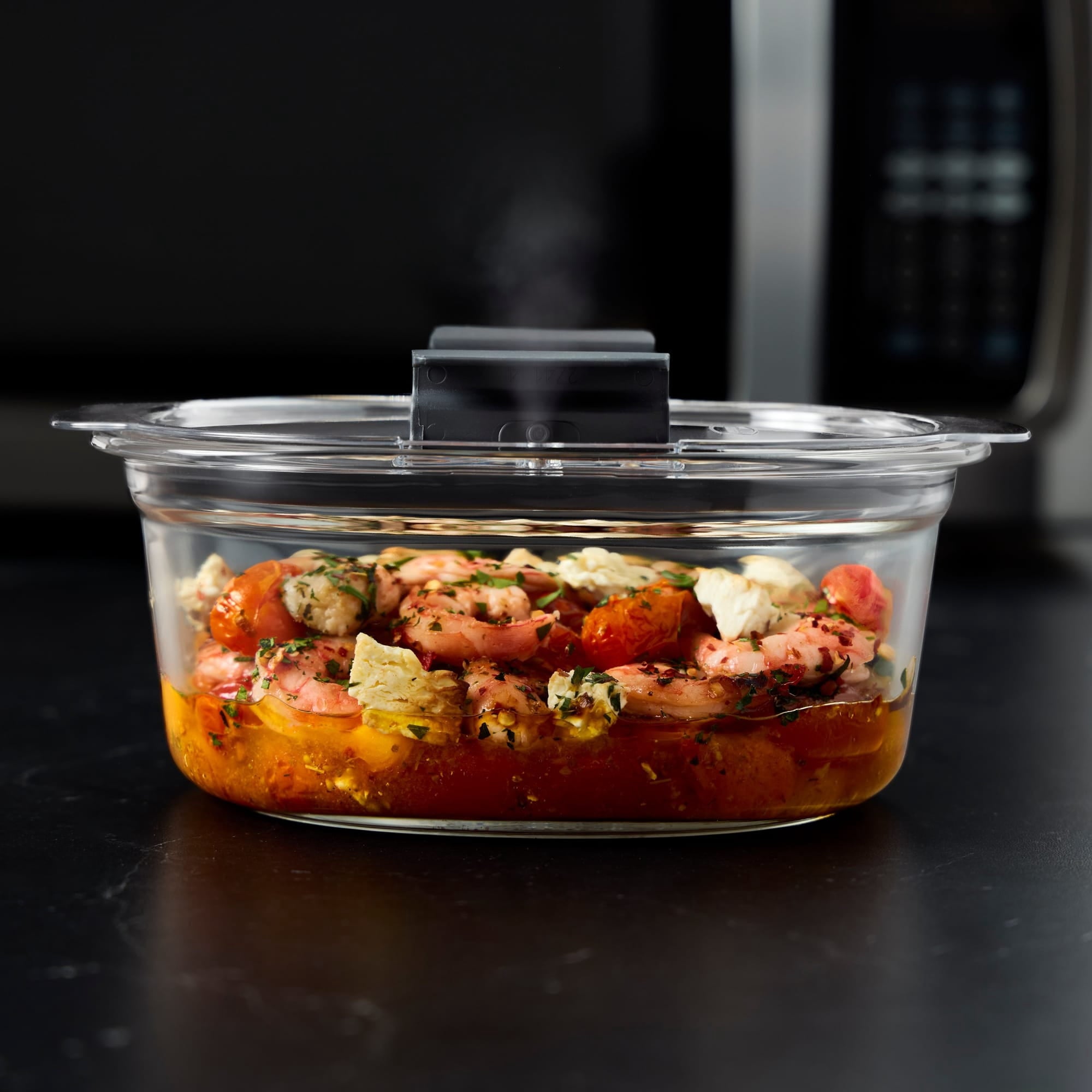 Rubbermaid Brilliance Glass Round Leak-Proof 2.9-Cup Food Storage Container