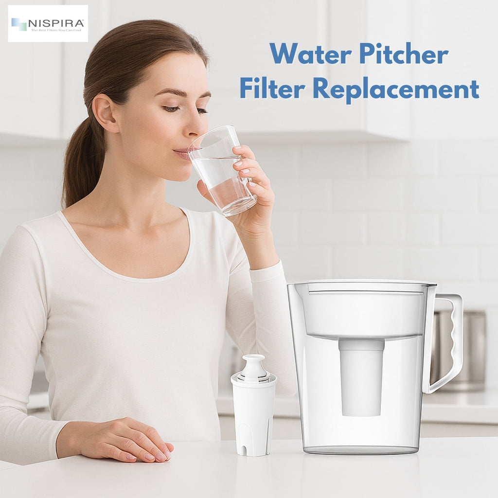 Nispira OB03 Water Filter Replacement for Brita Water Pitchers and Dispensers - Classic 35557, Mavea 107007, 6 Packs