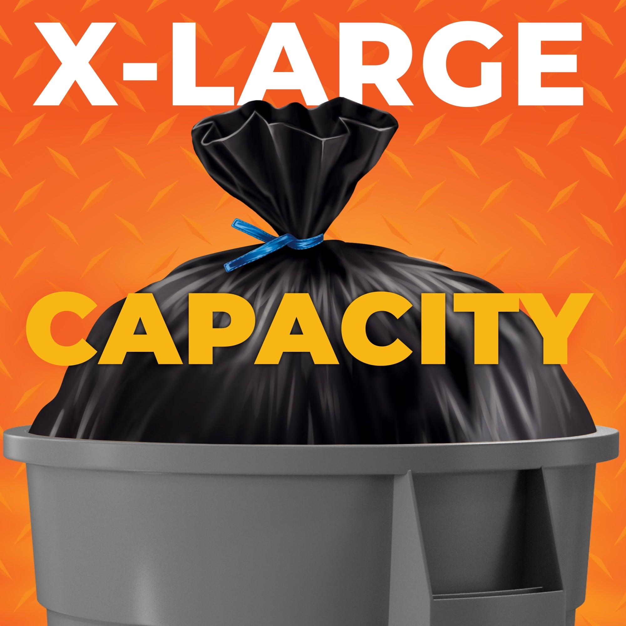 Hefty Heavy Duty Contractor Large Trash Bags - Made with 20% Post-Consumer Recycled Materials, 42 Gallon, 20 Count - 2-Pack