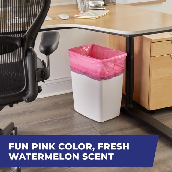 Hefty Medium Trash Bags - Pink, Fabuloso Watermelon Scent, 8 Gallon, 20 Count