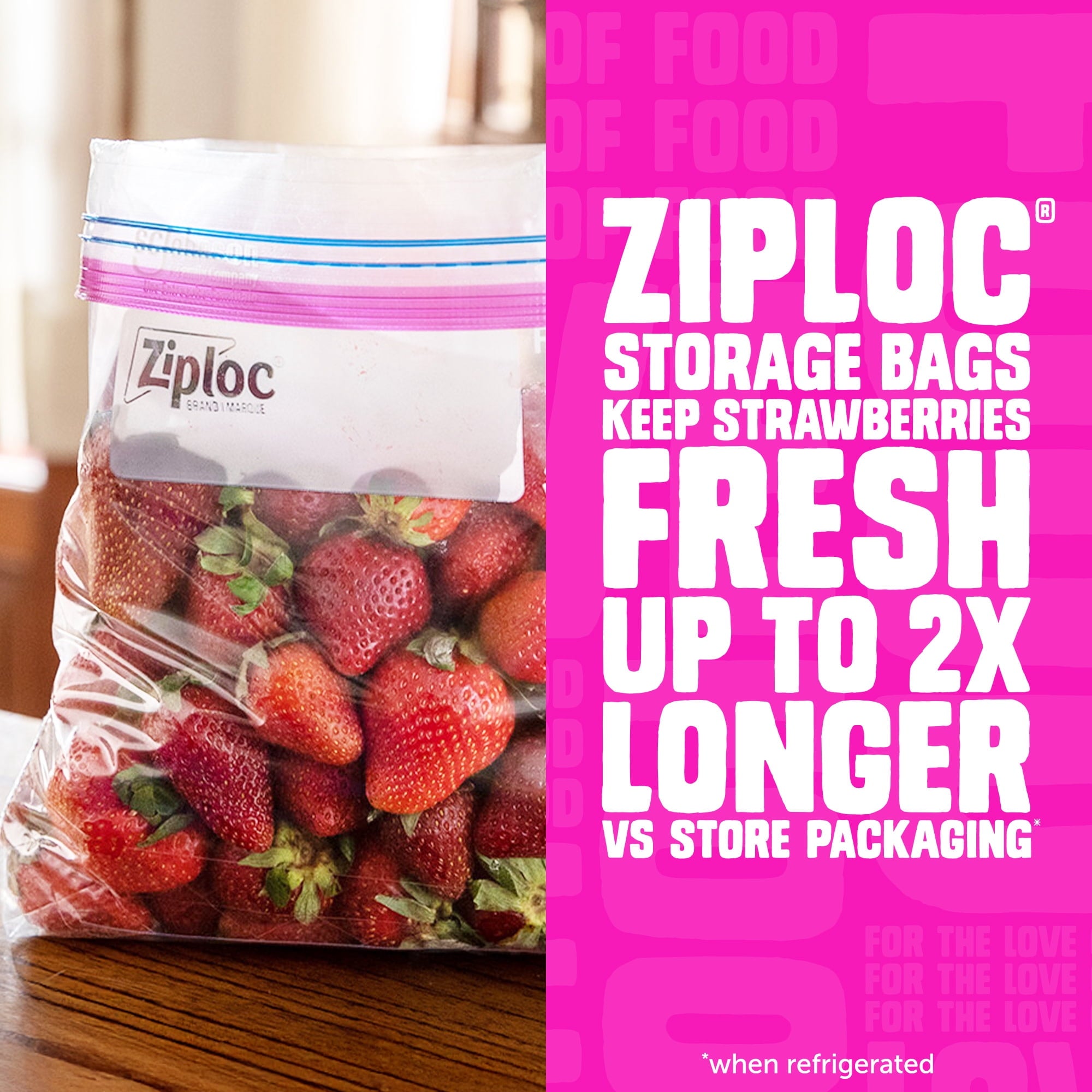 Ziploc Brand Food Storage Bags - School Supplies, with Grip 'n Seal Technology, Zipper, Gallon, 40 Count