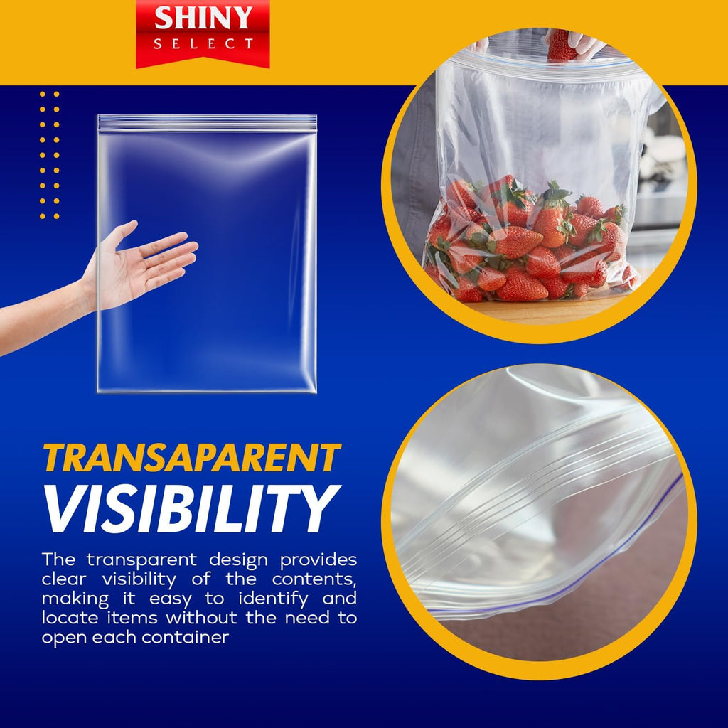 ( 30Count) - EXTREME THICK 4 MILL- XL Super Spacious Strong Clear Big Bags - ZIPPER TOP Heavy Duty Mill, 18x24'' Plastic Food Storage Bags For Clothing, Toys, Storage, Moving, Organization
