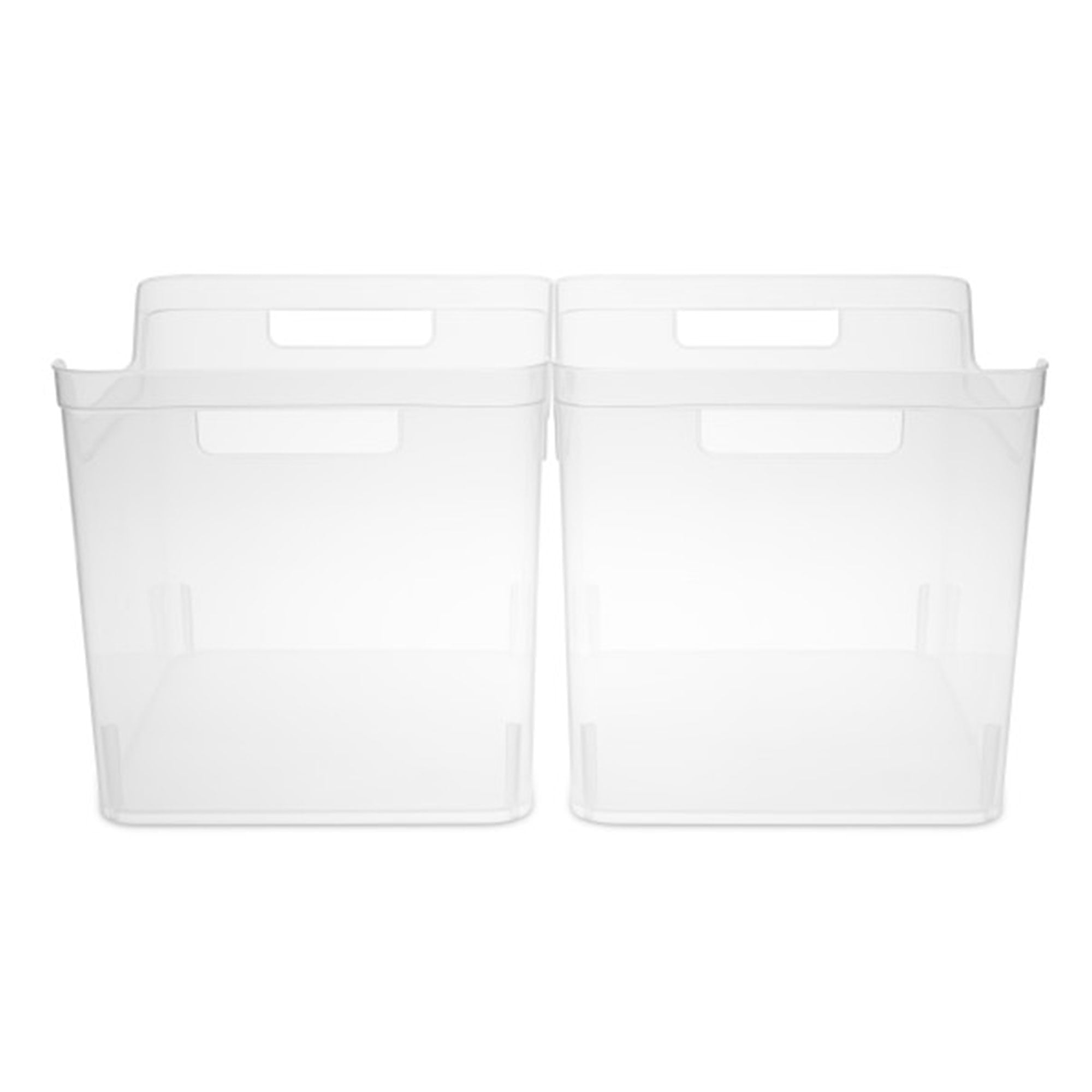 Sterilite Wide Shelf Bin - Clear Plastic Open Storage Containers, Multi-purpose Organizers, 6 Count