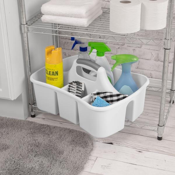 Sterilite Divided Ultra Caddy - Easy Carry, Handy Plastic Utility Storage, White, 1 Count