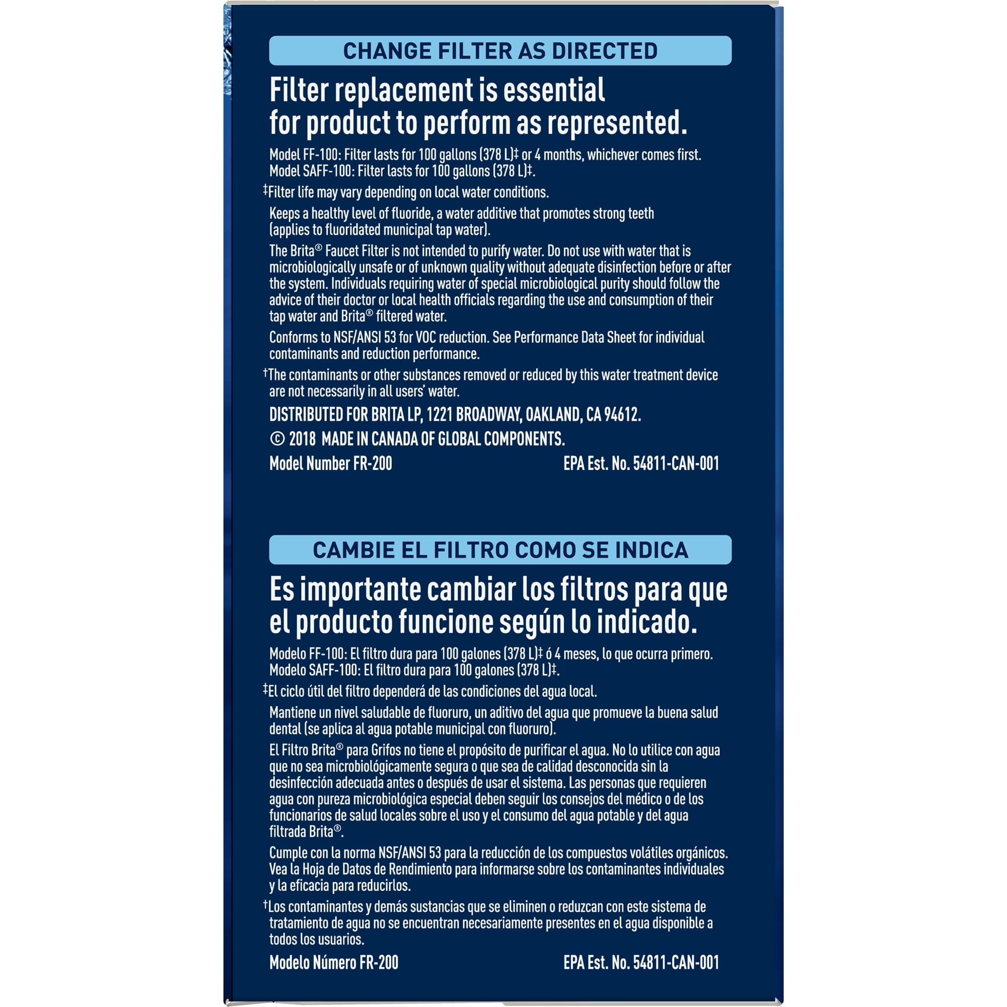 Brita Tap Water Filter - Water Filtration System Replacement Filters For Faucets, Reduces Lead, BPA Free Chrome, 1 Count