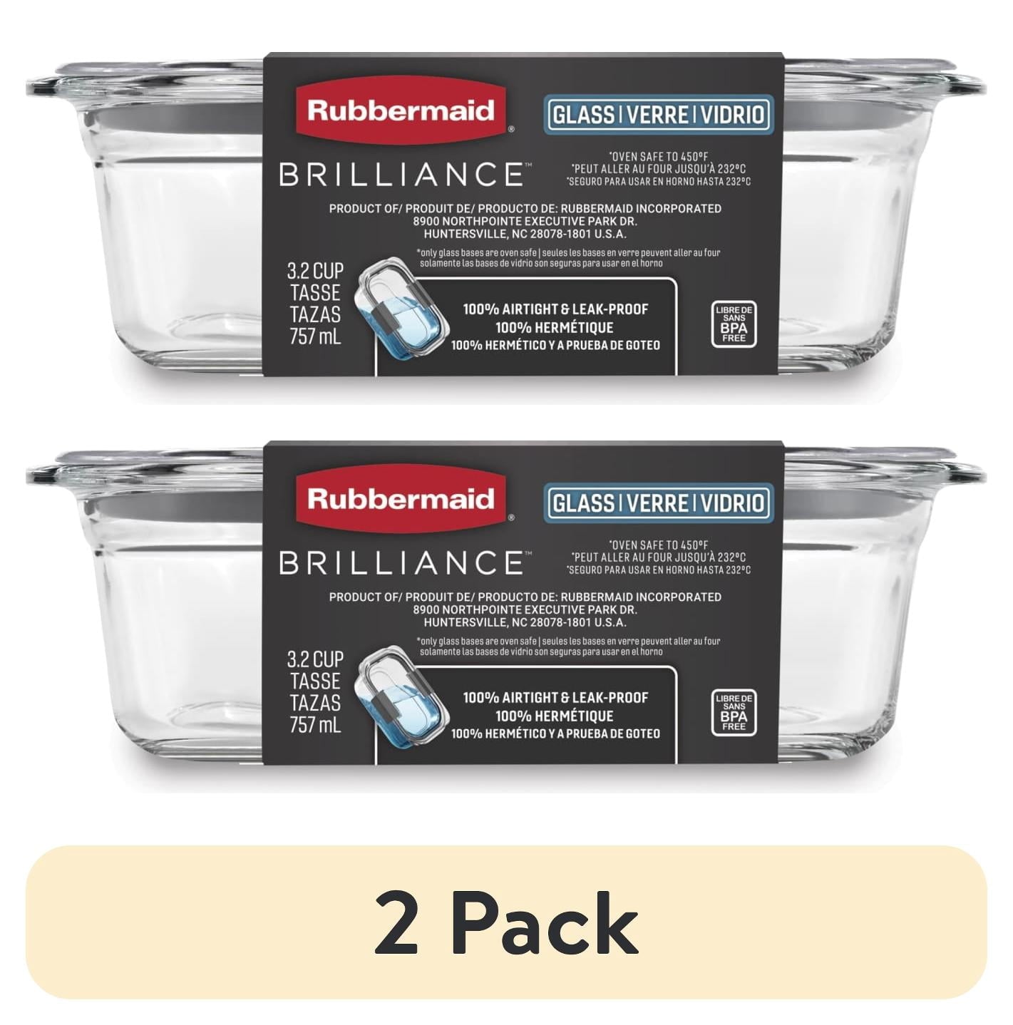 Rubbermaid Brilliance Food Storage Container - 3.2 Cup - 2-Pack