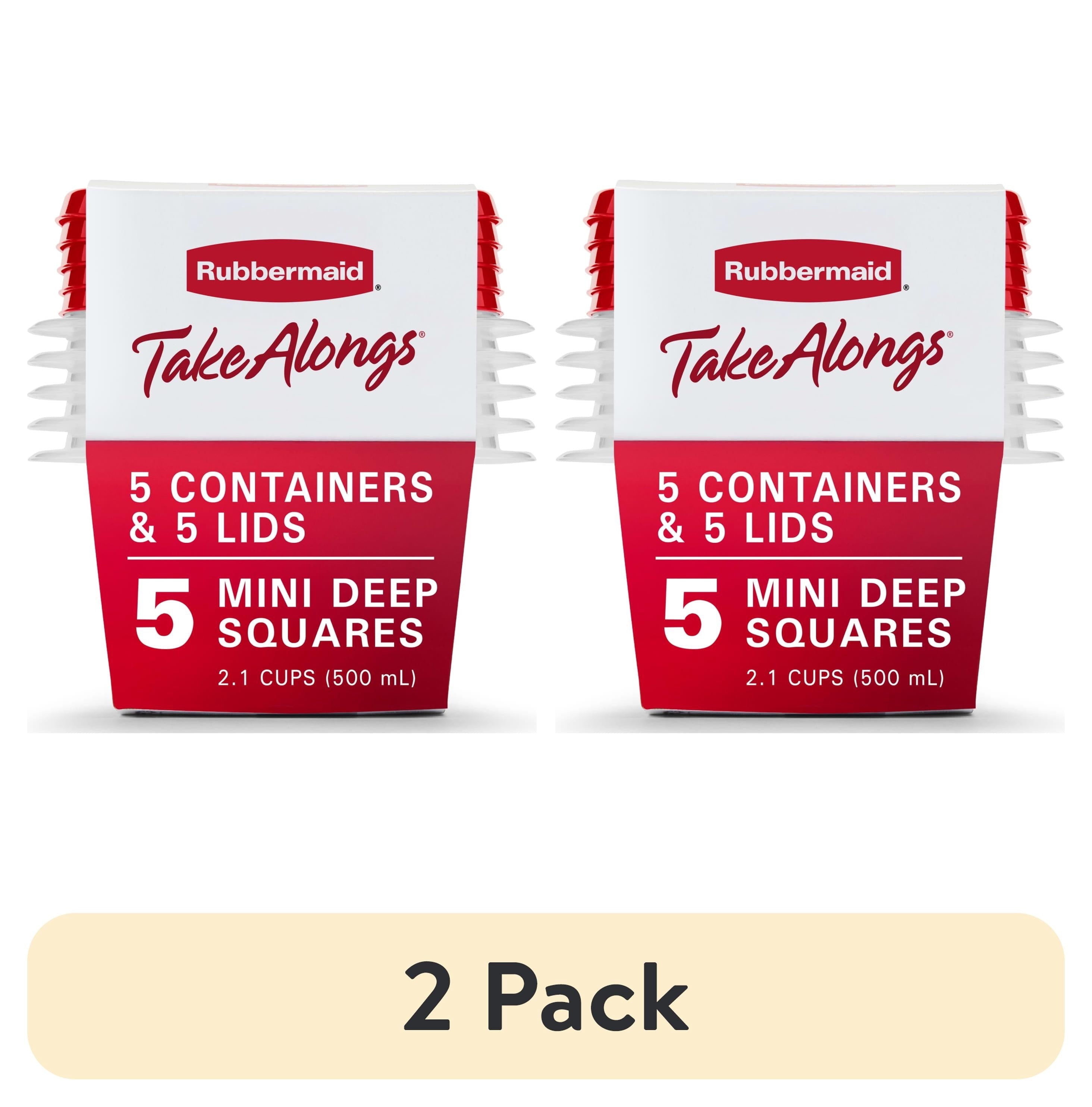 Rubbermaid 2.1 cups Clear Food Storage Container 5 pk - 2-Pack