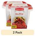 Rubbermaid TakeAlongs Food Storage Containers (Set of 2) 7 Cups Squares - 2-Pack