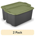 Sterilite EZ Carry 30 Gallon Extra-Large Storage Bin - Plastic Storage Container with Full-Grip Handles, Gray - 2-Pack