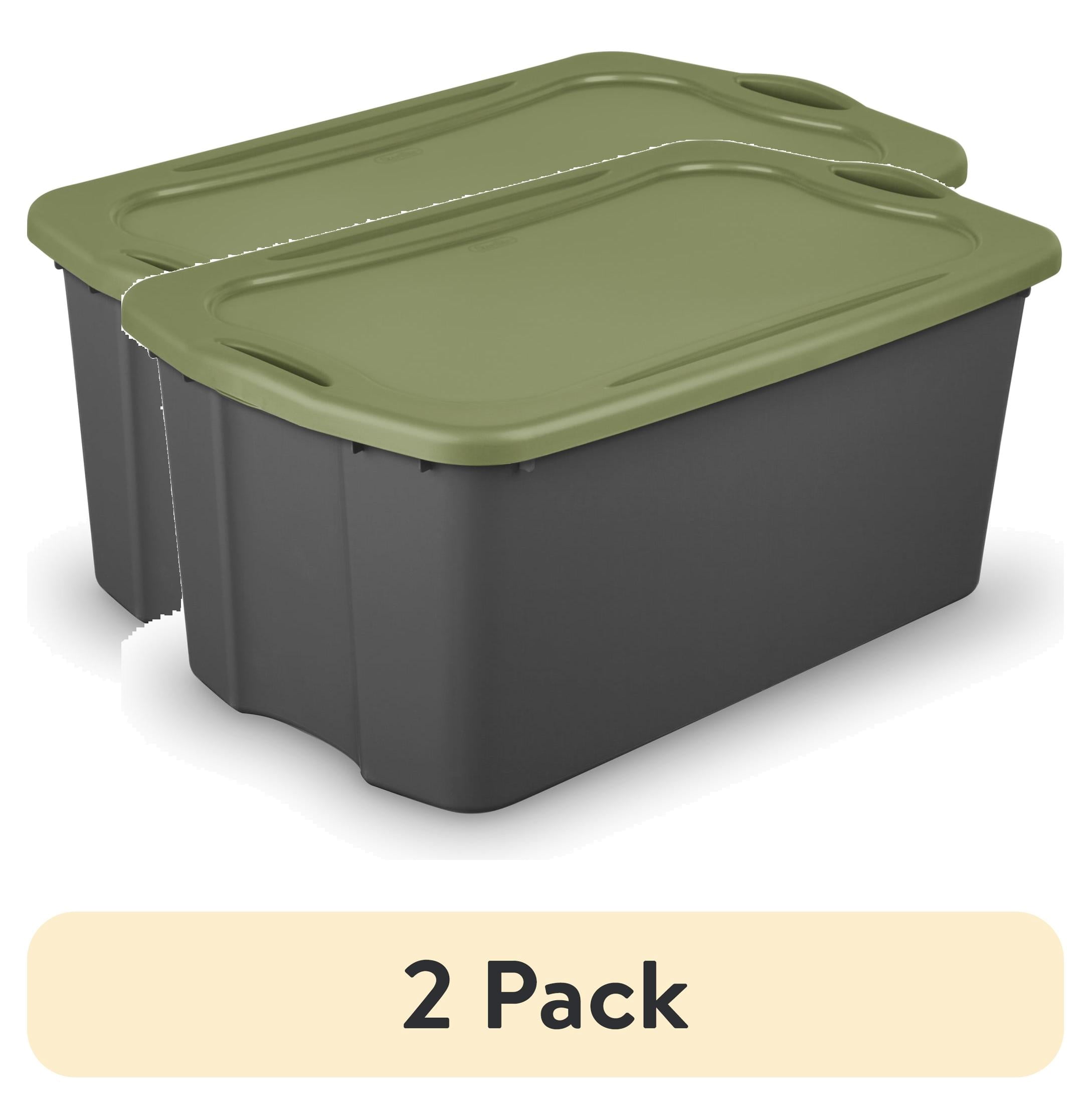 Sterilite EZ Carry 30 Gallon Extra-Large Storage Bin - Plastic Storage Container with Full-Grip Handles, Gray - 2-Pack