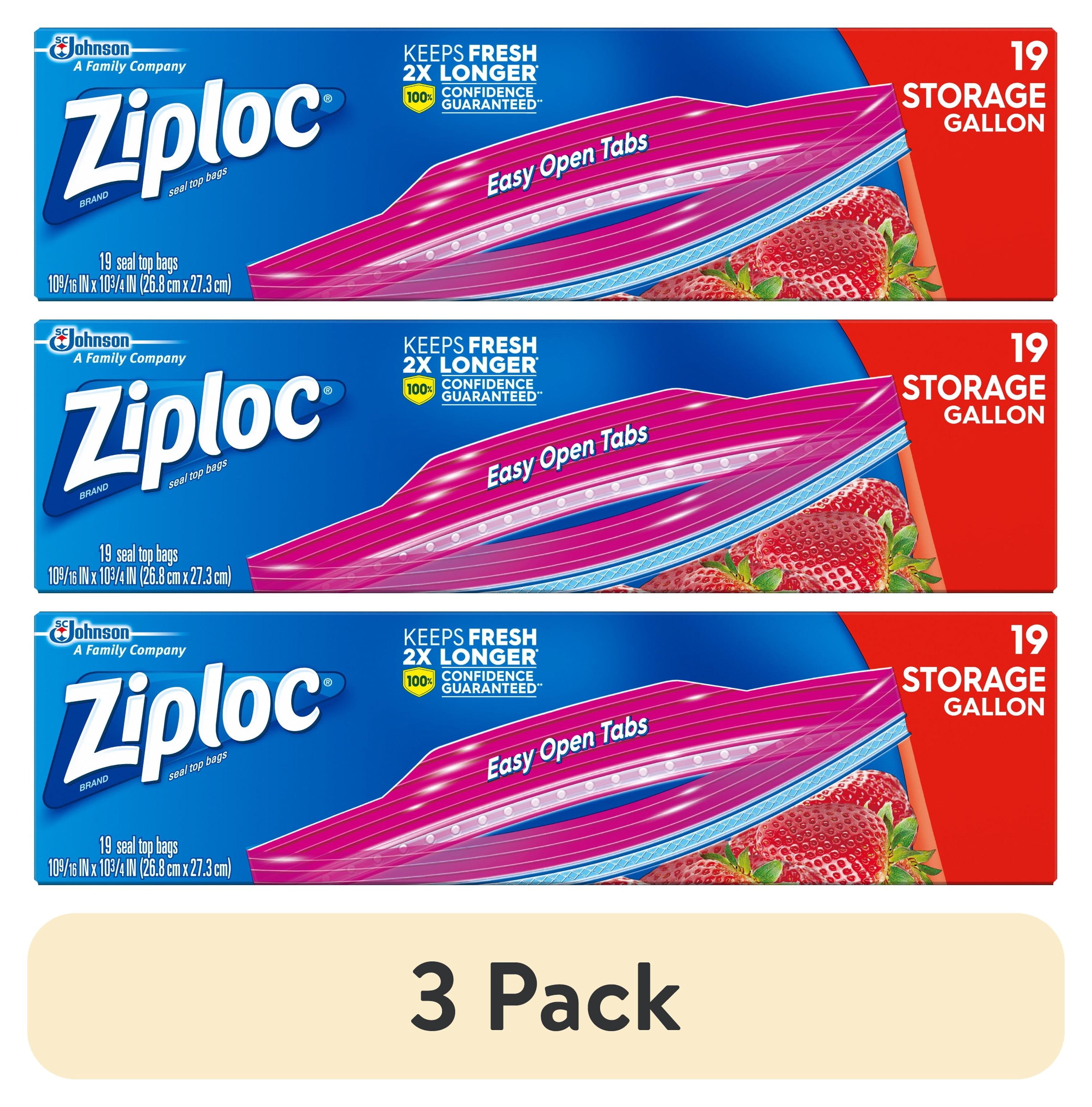 Ziploc® Storage Bags - Gallon, 19 Count - 3-Pack
