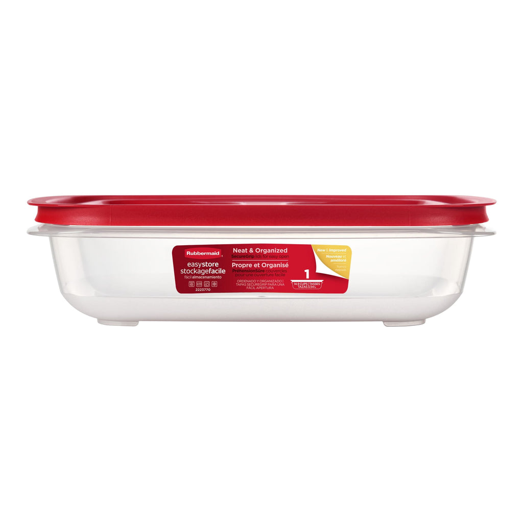 Rubbermaid 14.99-Cup EasyStore Rectangle Container - Food Storage Container, Food Storage Container with Lids