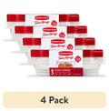 Rubbermaid TakeAlongs 4.0-Cup Rectangle Food Storage Containers - Ruby Red, 3 pack - 4-Pack
