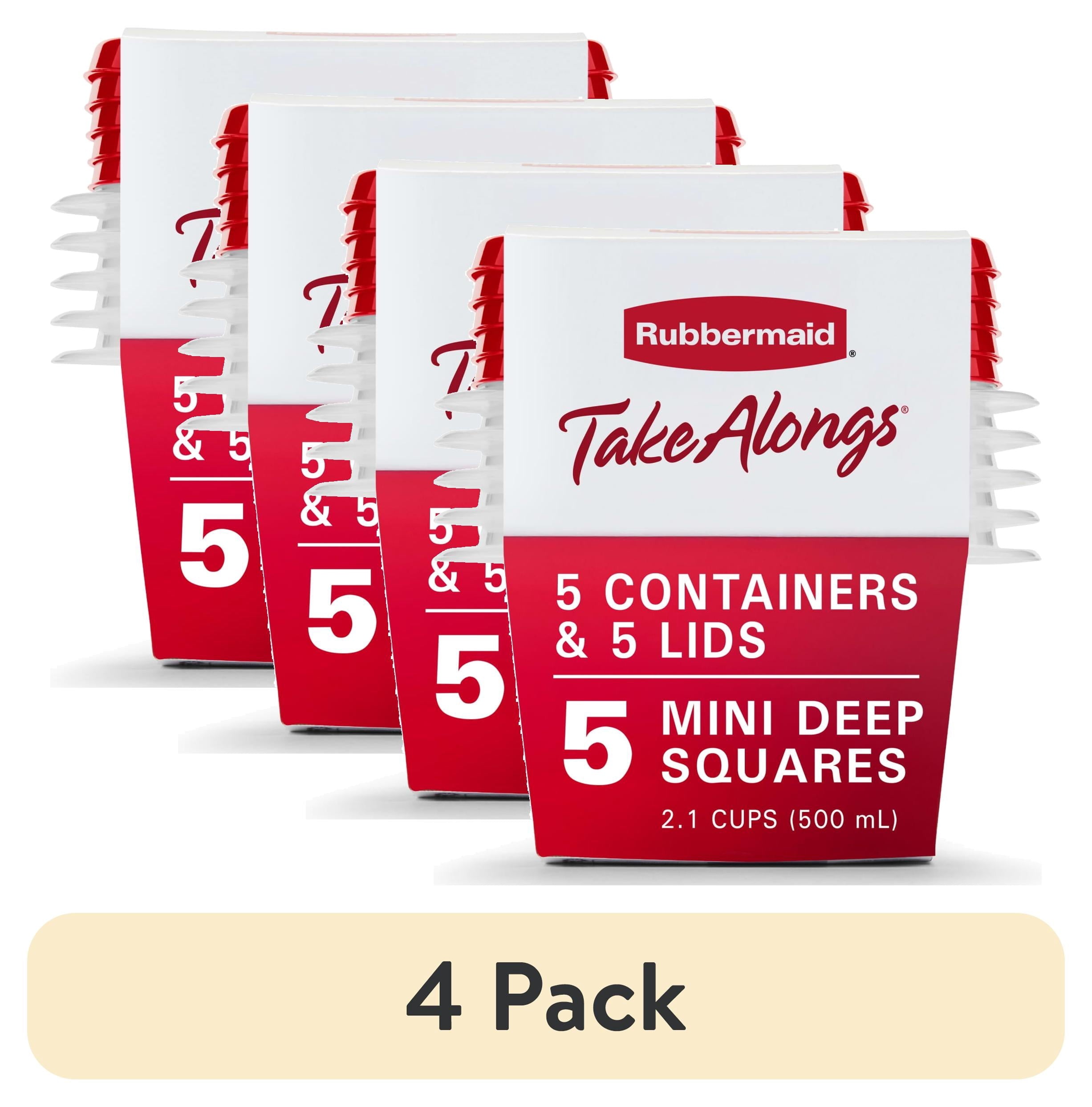 Rubbermaid 2.1 cups Clear Food Storage Container 5 pk - 4-Pack