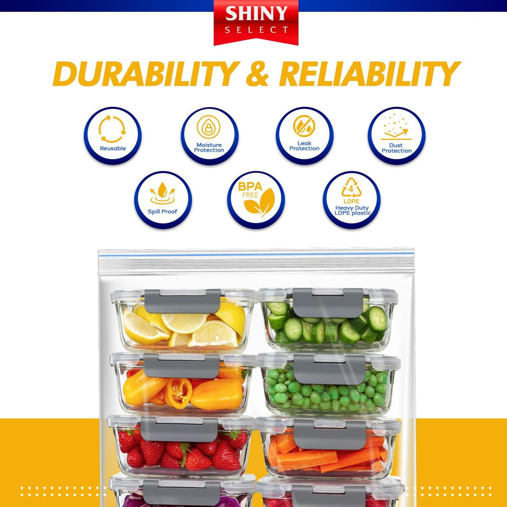 ( 30Count) - EXTREME THICK 4 MILL- XL Super Spacious Strong Clear Big Bags - ZIPPER TOP Heavy Duty Mill, 18x24'' Plastic Food Storage Bags For Clothing, Toys, Storage, Moving, Organization