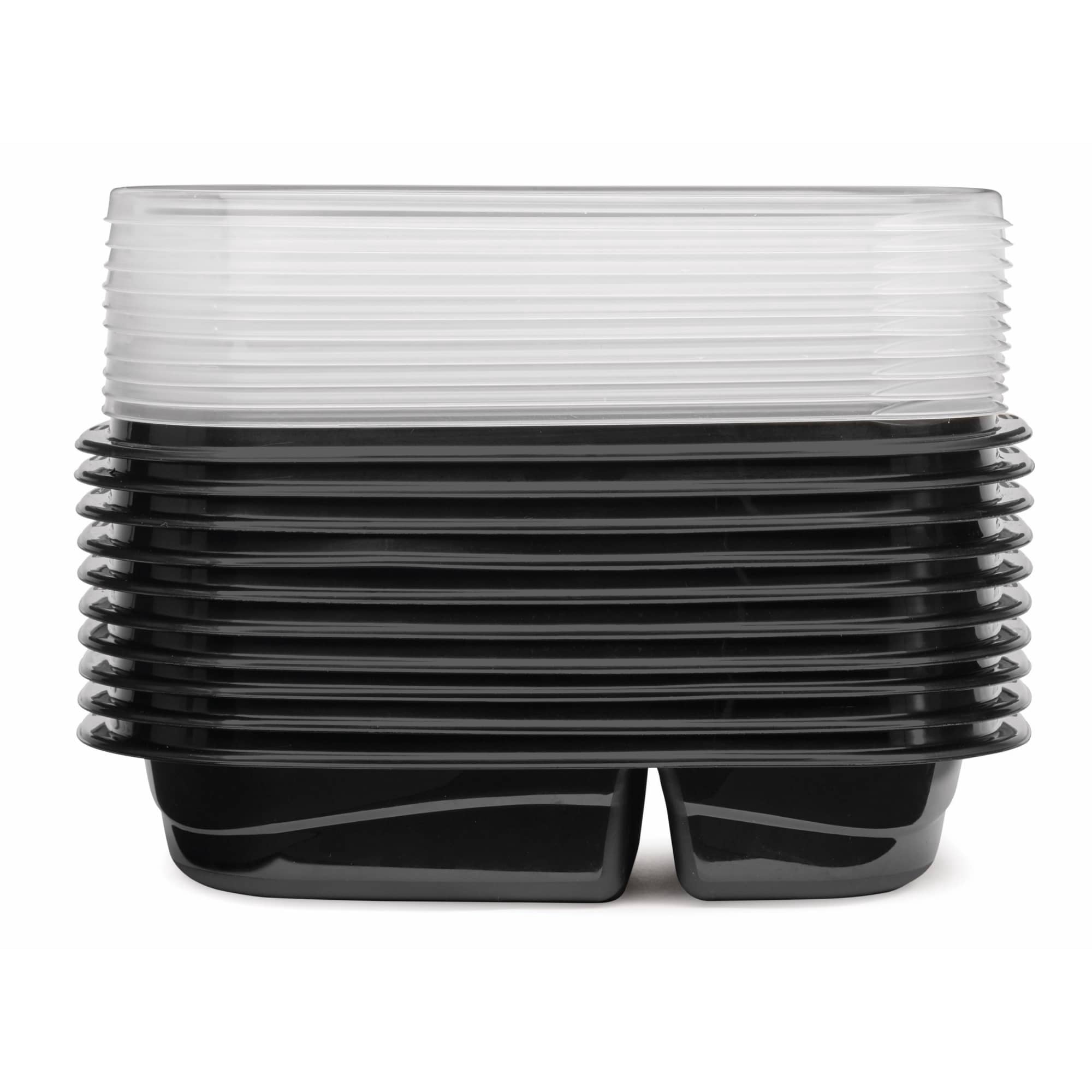 Rubbermaid TakeAlongs - 3.7 Cups, Meal Prep Food Storage Container with Built-In Divider (Includes 10 Containers + 10 Lids)
