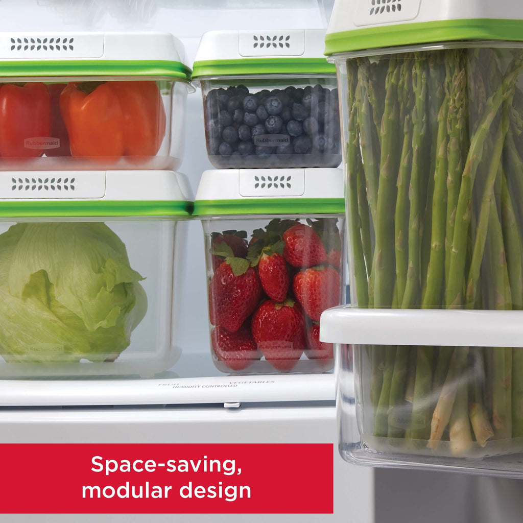 Rubbermaid FreshWorks Produce Saver - 6 Piece set of Medium and Large Storage Containers