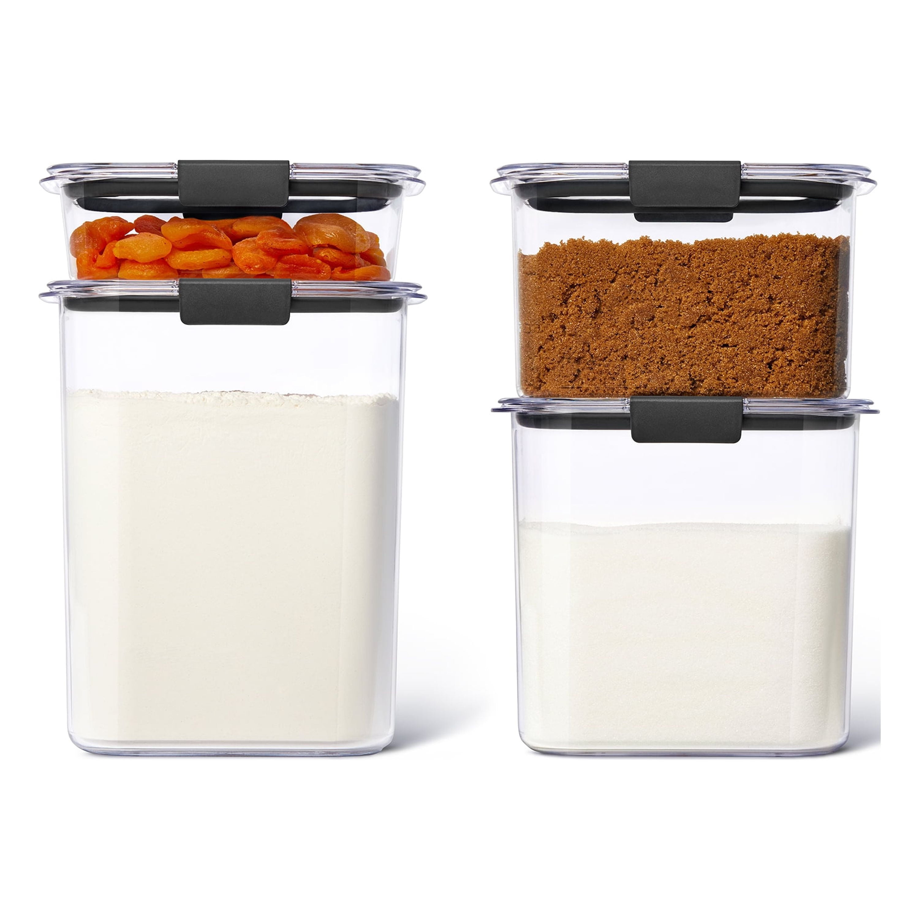 Rubbermaid Brilliance Tritan Airtight Pantry Food Storage 8-Pc Set - 2.8 Qt, Dishwasher Safe
