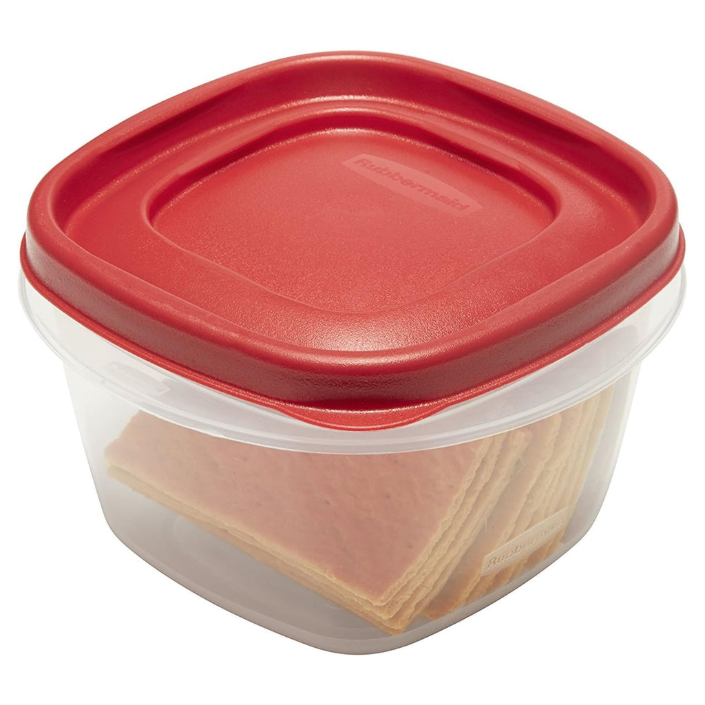 Rubbermaid Clear Food Storage and Organization Container Set with Lid - 2 Pack, Red