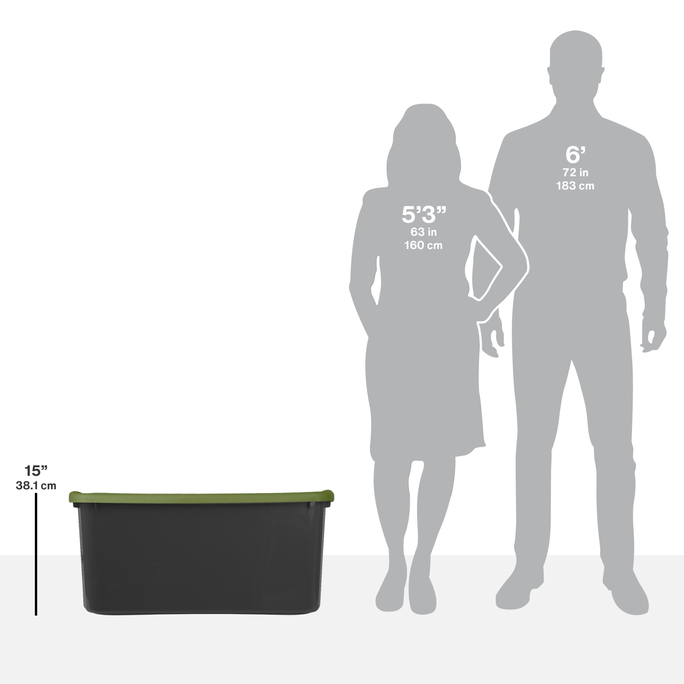 Sterilite EZ Carry 30 Gallon Extra-Large Storage Bin - Plastic Storage Container with Full-Grip Handles, Gray