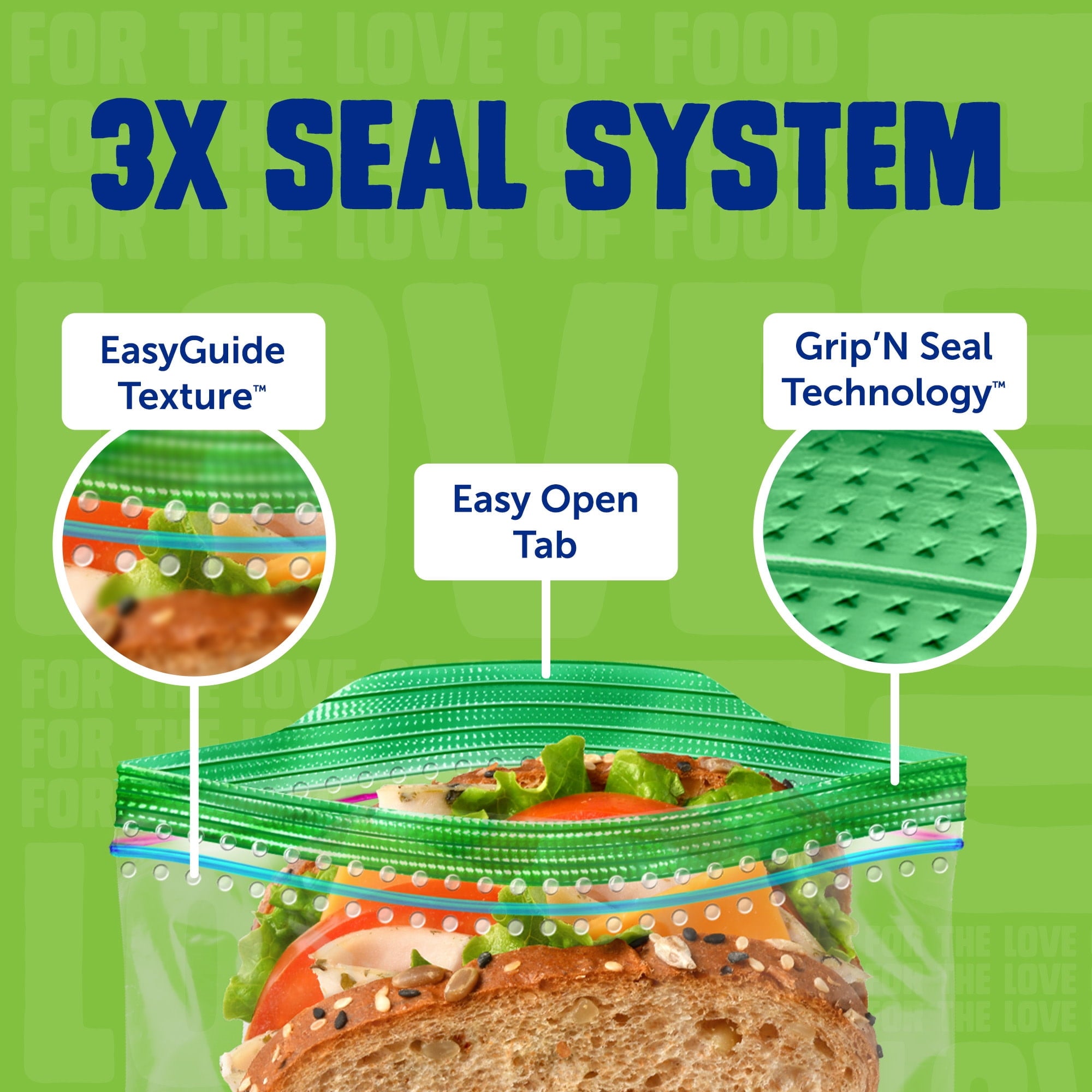 Ziploc Sandwich Bag For Food Storage - School Supplies, Grip 'n Seal Technology, Zipper, 200 Count