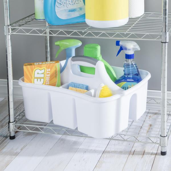 Sterilite Divided Ultra Caddy - Easy Carry, Handy Plastic Utility Storage, White, 1 Count