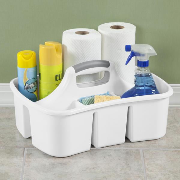 Sterilite Divided Ultra Caddy - Easy Carry, Handy Plastic Utility Storage, White, 1 Count