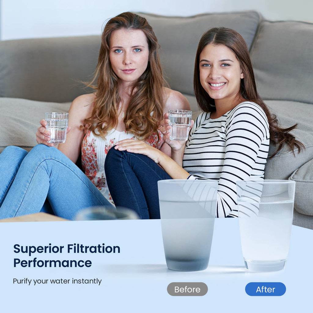 GLACIER FRESH Water Filter Faucet Replacement - Replacement for Brita Faucet Filter, Brita 36311 On Tap Water Filter, Compatible with Brita FR-200, FF-100, and All Brita Tap Water Filters (Pack of 3）