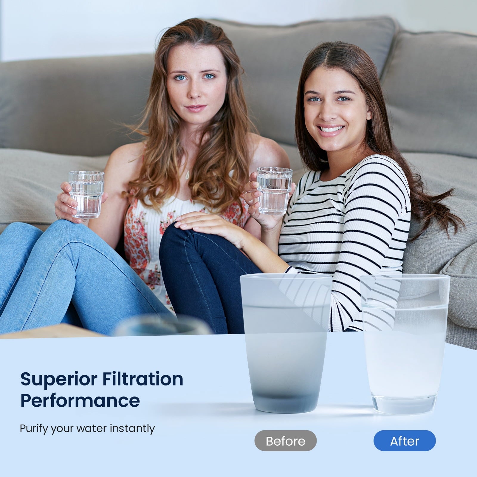 GLACIER FRESH Water Filter Faucet Replacement - Replacement for Brita Faucet Filter, Brita 36311 On Tap Water Filter, Compatible with Brita FR-200, FF-100, and All Brita Tap Water Filters (Pack of 3）