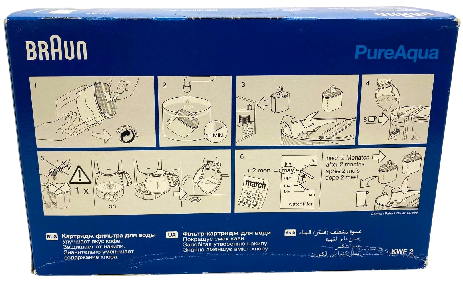 3112770 - Brita Coffee Maker Water Filter, KWF2, fits Braun 3123, 3066, 3067