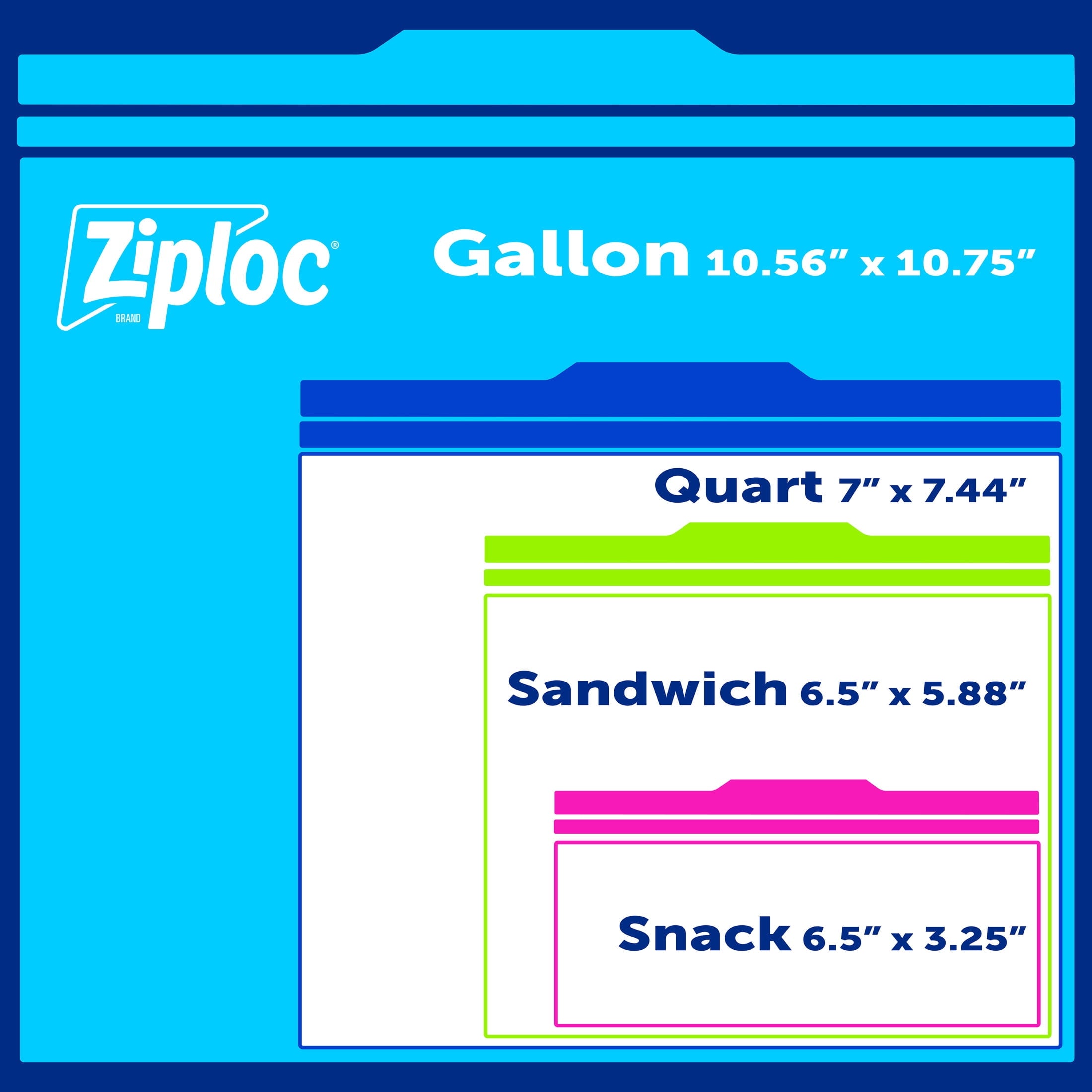 Ziploc Brand Food Storage Bags - School Supplies, with Grip 'n Seal Technology, Zipper, Gallon, 40 Count