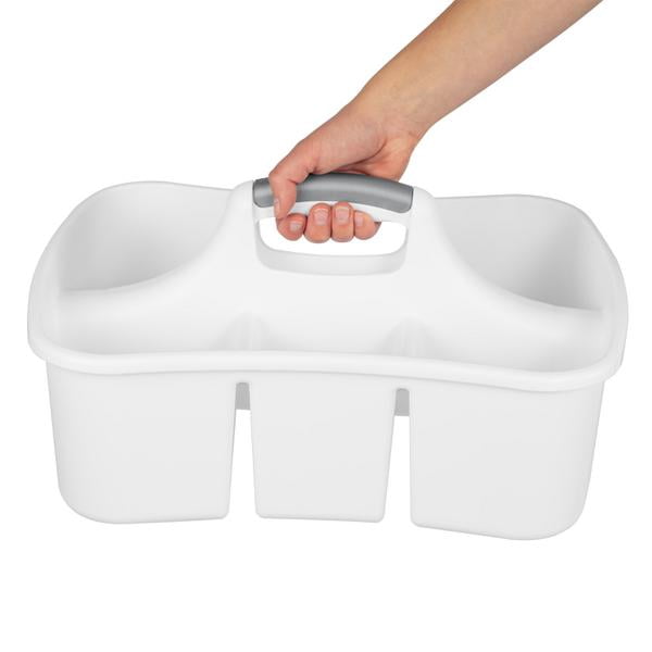 Sterilite Divided Ultra Caddy - Easy Carry, Handy Plastic Utility Storage, White, 1 Count