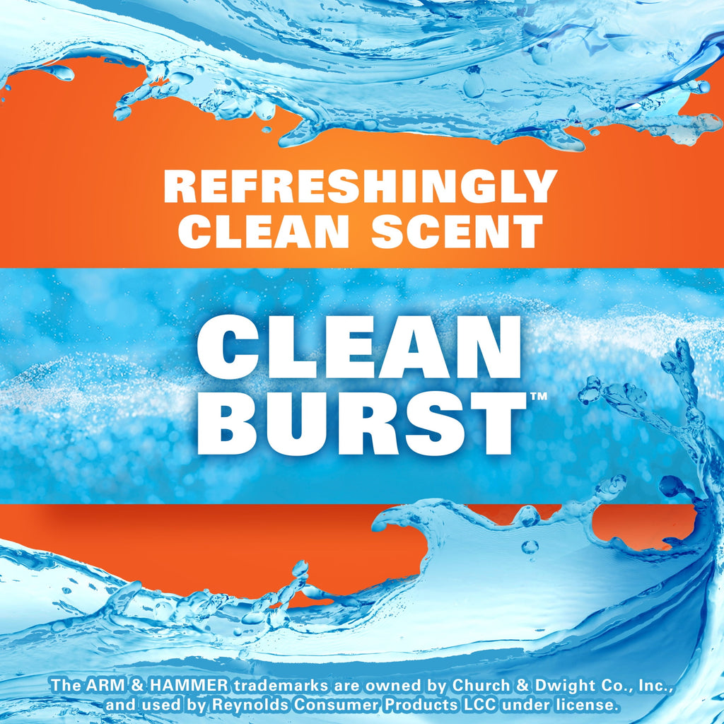Hefty Ultra Strong 13 Gallon Trash Bags - Tall Kitchen Trash Bags, Blackout, Clean Burst Scent, 40 Bags