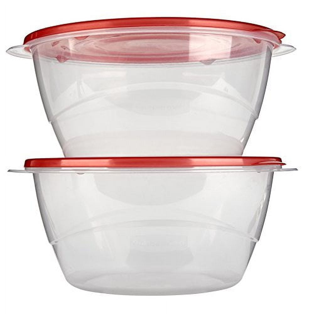 Rubbermaid TakeAlongs Serving Bowl Food Storage Containers - 15.7 Cup, Tint Chili, 2 Count
