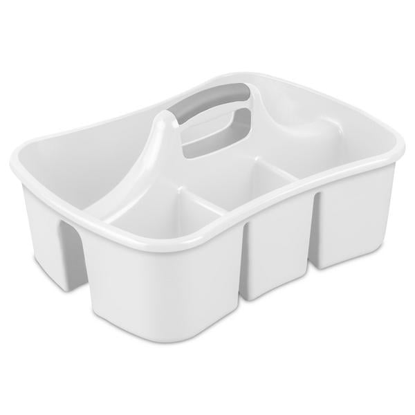 Sterilite Divided Ultra Caddy - Easy Carry, Handy Plastic Utility Storage, White, 1 Count
