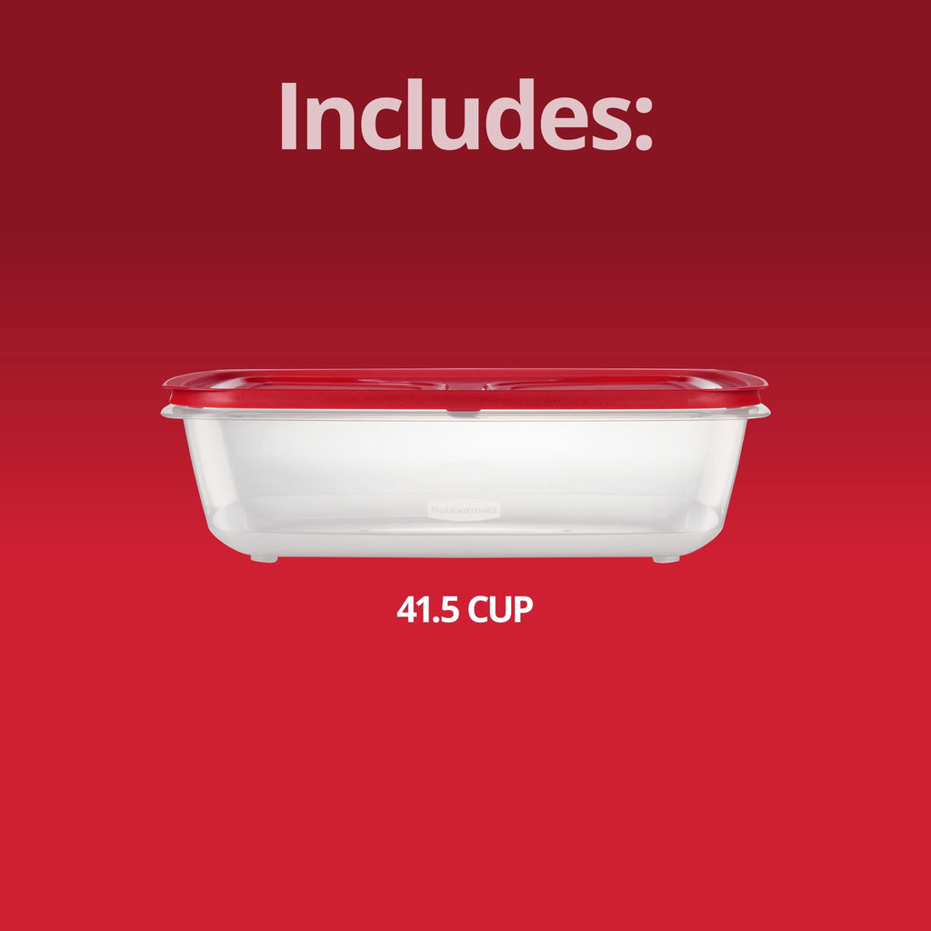 Rubbermaid 2.5Gal EasyStore Rectangle Container - Food Storage Container, Food Storage Container with Lids