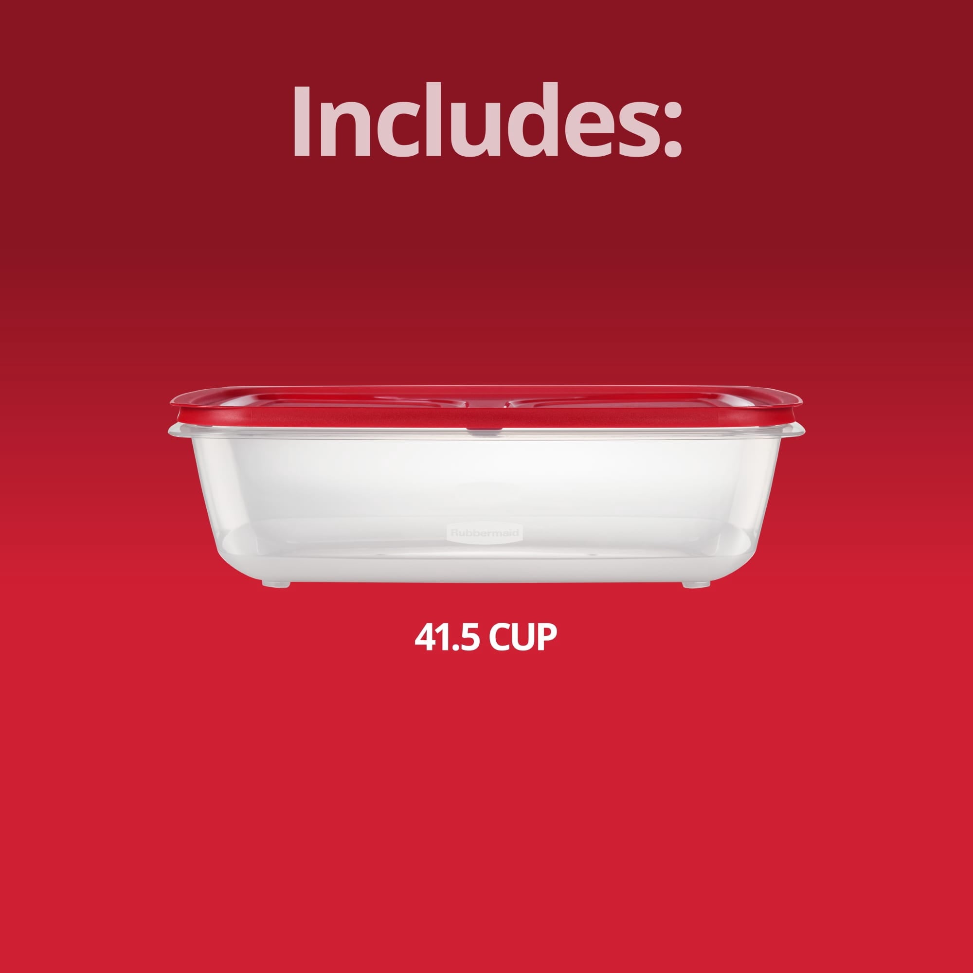 Rubbermaid 2.5Gal EasyStore Rectangle Container - Food Storage Container, Food Storage Container with Lids