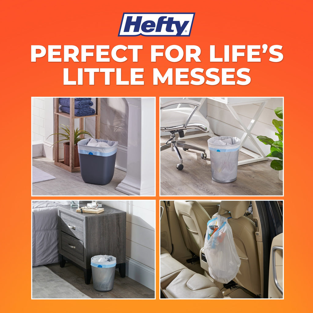Hefty Small Trash Bags - Ocean Water Scent, 4 Gallon, 52 Count