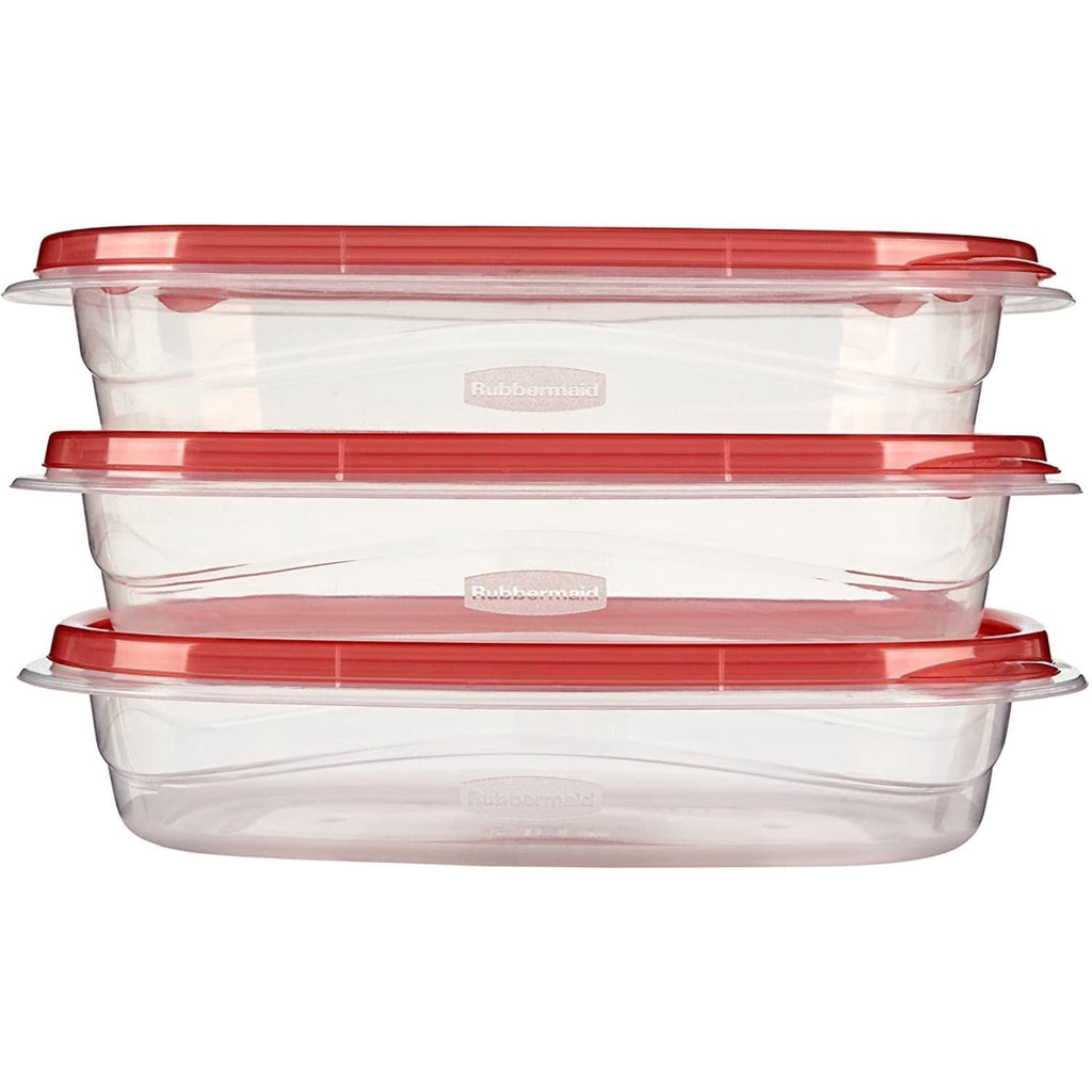 Rubbermaid TakeAlongs 4.0-Cup Rectangle Food Storage Containers - Ruby Red, 3 pack - 4-Pack