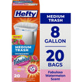 Hefty Medium Trash Bags - Fabuloso Watermelon Scent, 8 gallon, 20 Count