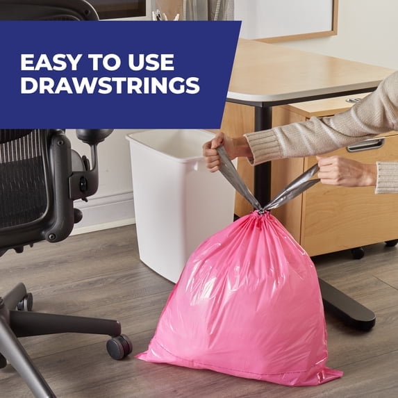 Hefty Medium Trash Bags - Pink, Fabuloso Watermelon Scent, 8 Gallon, 20 Count