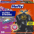 Hefty Ultra Strong Multipurpose Large Trash Bags - Black, Fabuloso Scent, 30 Gallon, 50 Count
