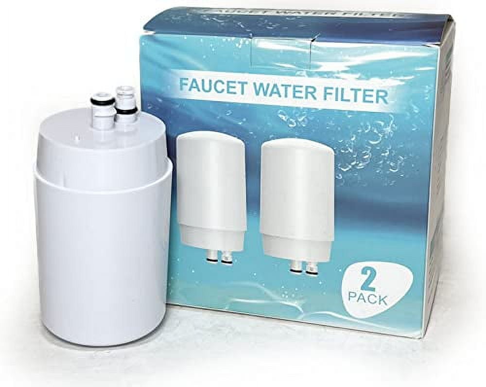 Nispira Water Filter Replacement For Brita Basic Complete Faucet Filtration Systems 36311 36312 FR-200 FF-100 - Removes Chlorine - Lead, Odor, Color - 100 Gallon - Pack of 2