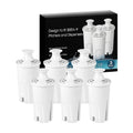 Nispira OB03 Water Filter Replacement for Brita Water Pitchers and Dispensers - Classic 35557, Mavea 107007, 6 Packs
