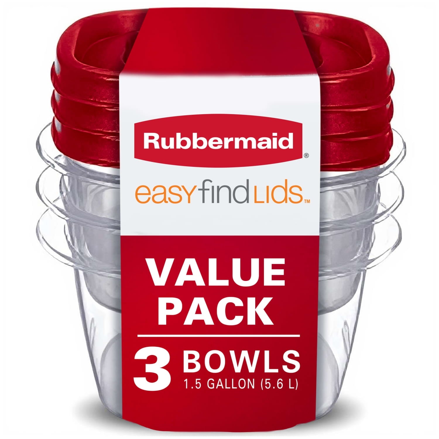 Rubbermaid 2184972 Food Storage Container with Easy-Find Lid - 1.5 Gallon