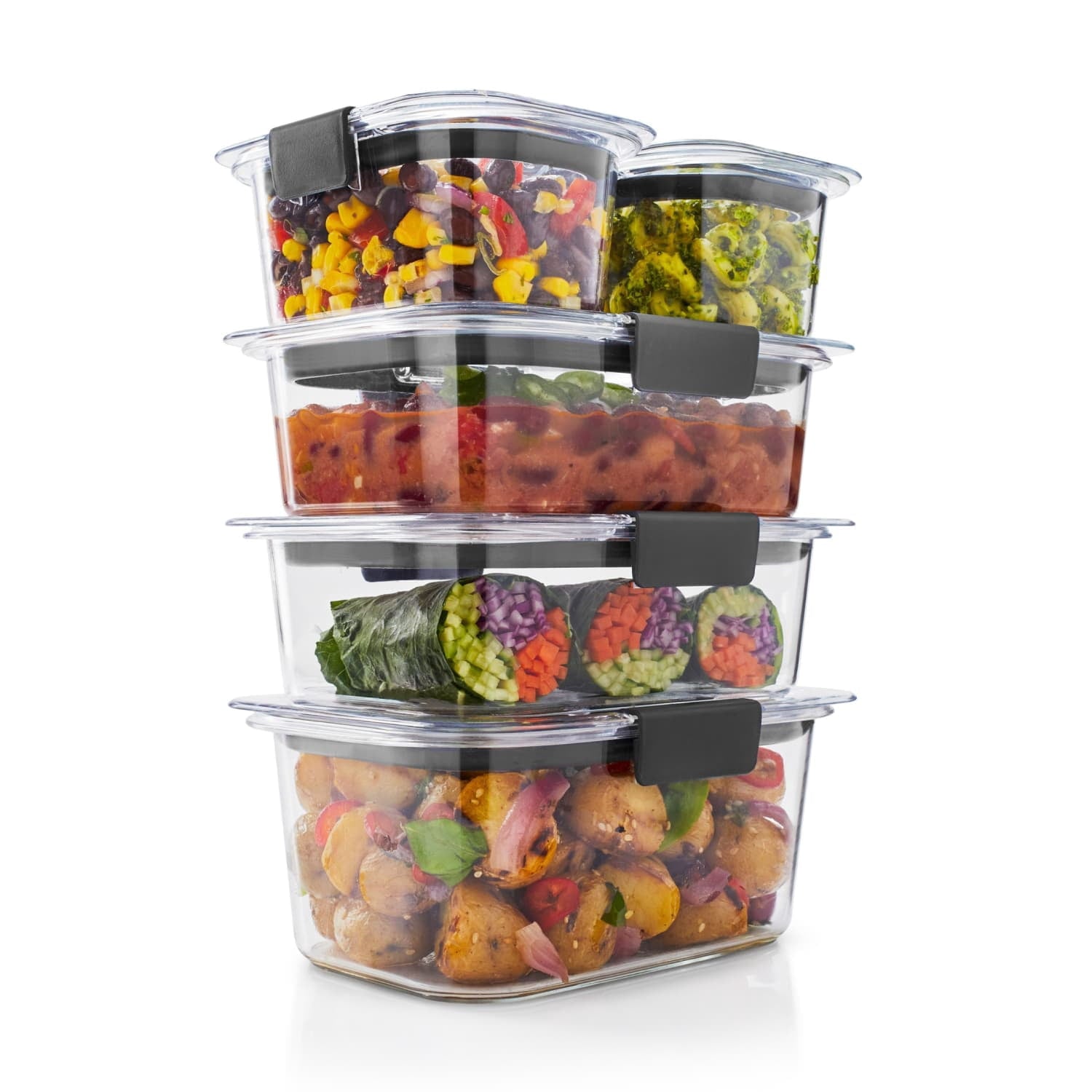 Rubbermaid Brilliance 10-Piece Set - Leak-Proof and Clear Food Storage Containers