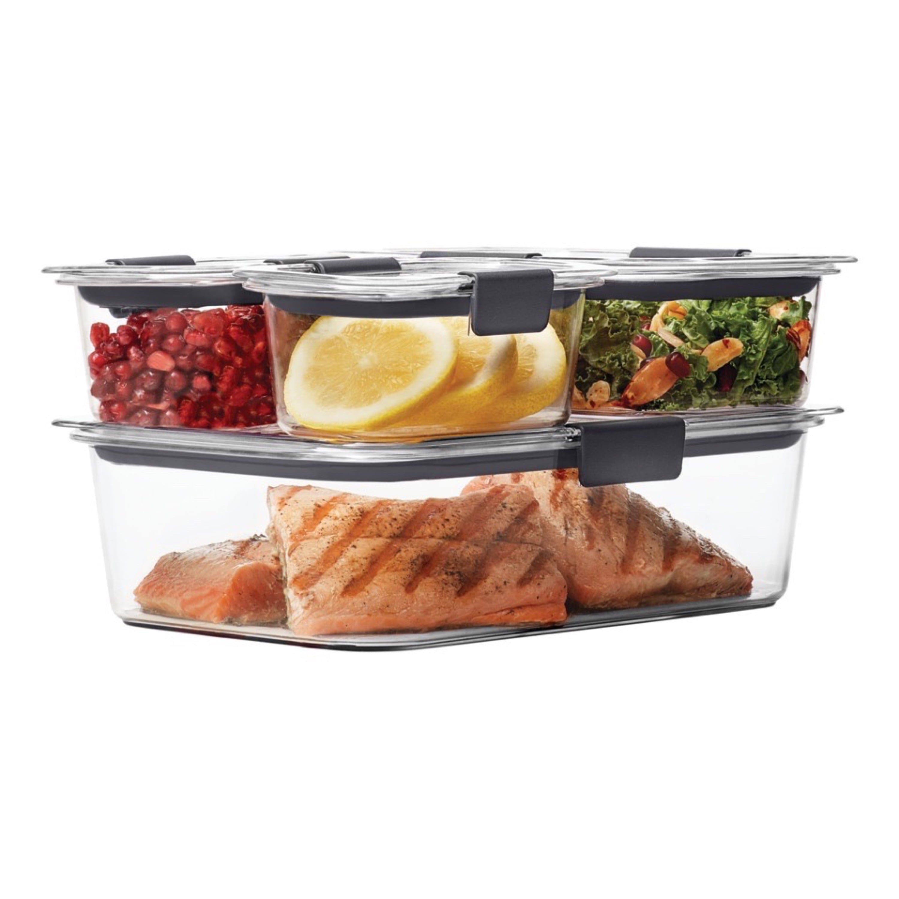 Rubbermaid® Brilliance® Leak-Proof Food Storage Containers with Airtight Lids - Set of 4 (8 Pieces Total) - BPA-Free & Stain Resistant