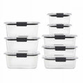 Rubbermaid Brilliance Plastic Food Storage Containers - Set of 16
